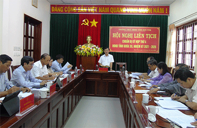 Hội nghị liên tịch chuẩn bị Kỳ họp thứ 4 HĐND tỉnh Khóa XII, nhiệm kỳ 2021-2026