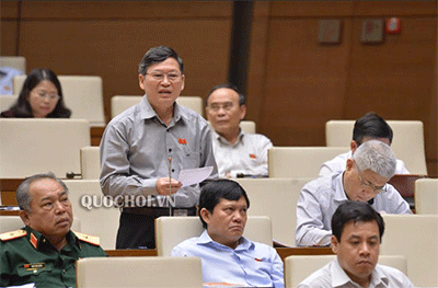 Quốc hội thảo luận ở hội trường về một số nội dung còn ý kiến  khác nhau của dự án Luật Cảnh sát biển Việt Nam