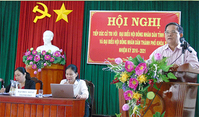 Phó Chủ tịch Thường trực HĐND tỉnh Kring Ba tiếp xúc cử tri phường Duy Tân