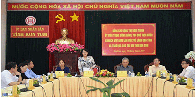 Phó Chủ tịch nước làm việc với lãnh đạo chủ chốt tỉnh Kon Tum