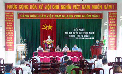 Phó Chủ tịch Thường trực HĐND tỉnh Kring Ba tiếp xúc cử tri sau Kỳ họp thứ 10 HĐND tỉnh Khóa XI