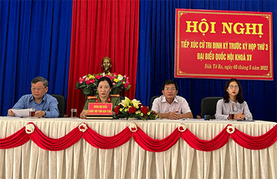 Đoàn đại biểu Quốc hội tỉnh tiếp xúc cử tri xã Đăk Tờ Re, huyện Kon Rẫy