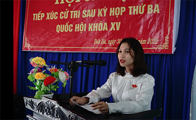 Đoàn đại biểu Quốc hội tỉnh Kon Tum tiếp xúc cử tri sau kỳ họp thứ 3 tại xã Đăk Hà, huyện Tu Mơ Rông